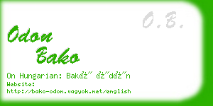 odon bako business card